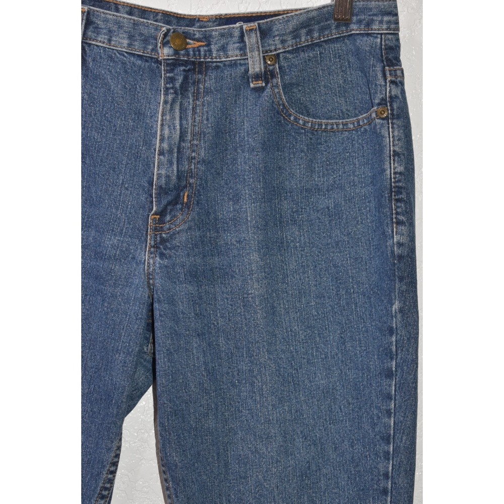 Eddie Bauer 10P Petite Blue Jeans 100% Cotton 5-Pocket High Rise Straight Leg - Picture 8 of 16